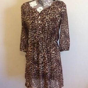 Charming Charlie Dress Small Leopard Print